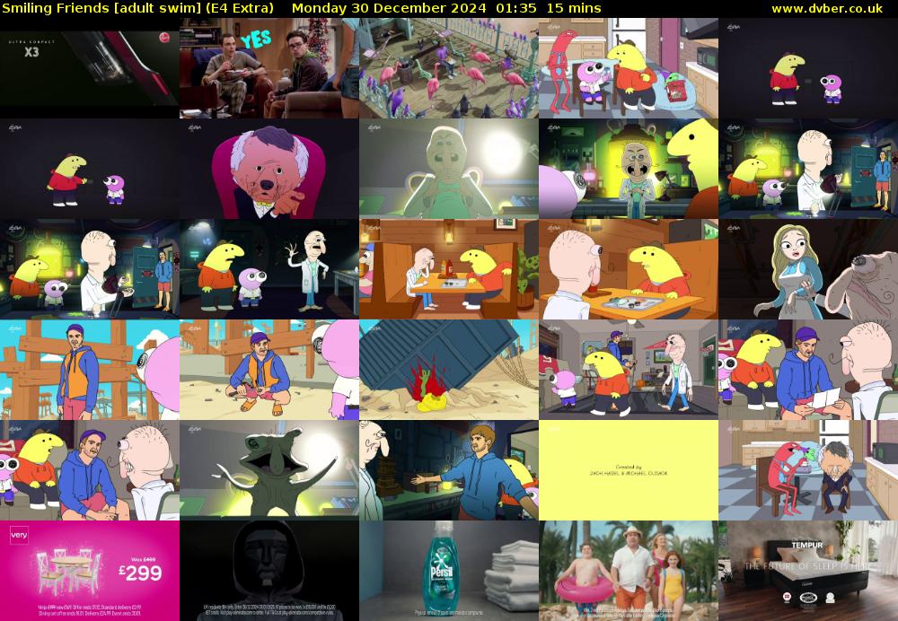 Smiling Friends [adult swim] (E4 Extra) Monday 30 December 2024 01:35 - 01:50