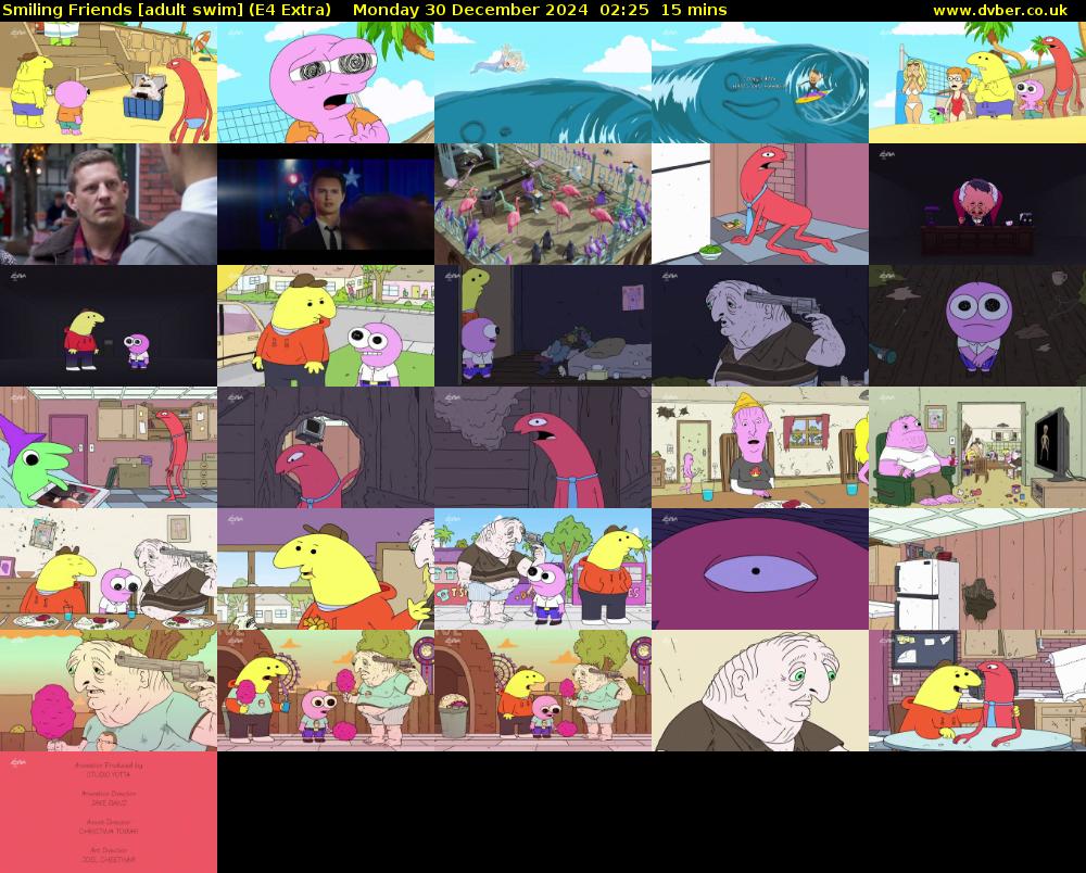 Smiling Friends [adult swim] (E4 Extra) Monday 30 December 2024 02:25 - 02:40