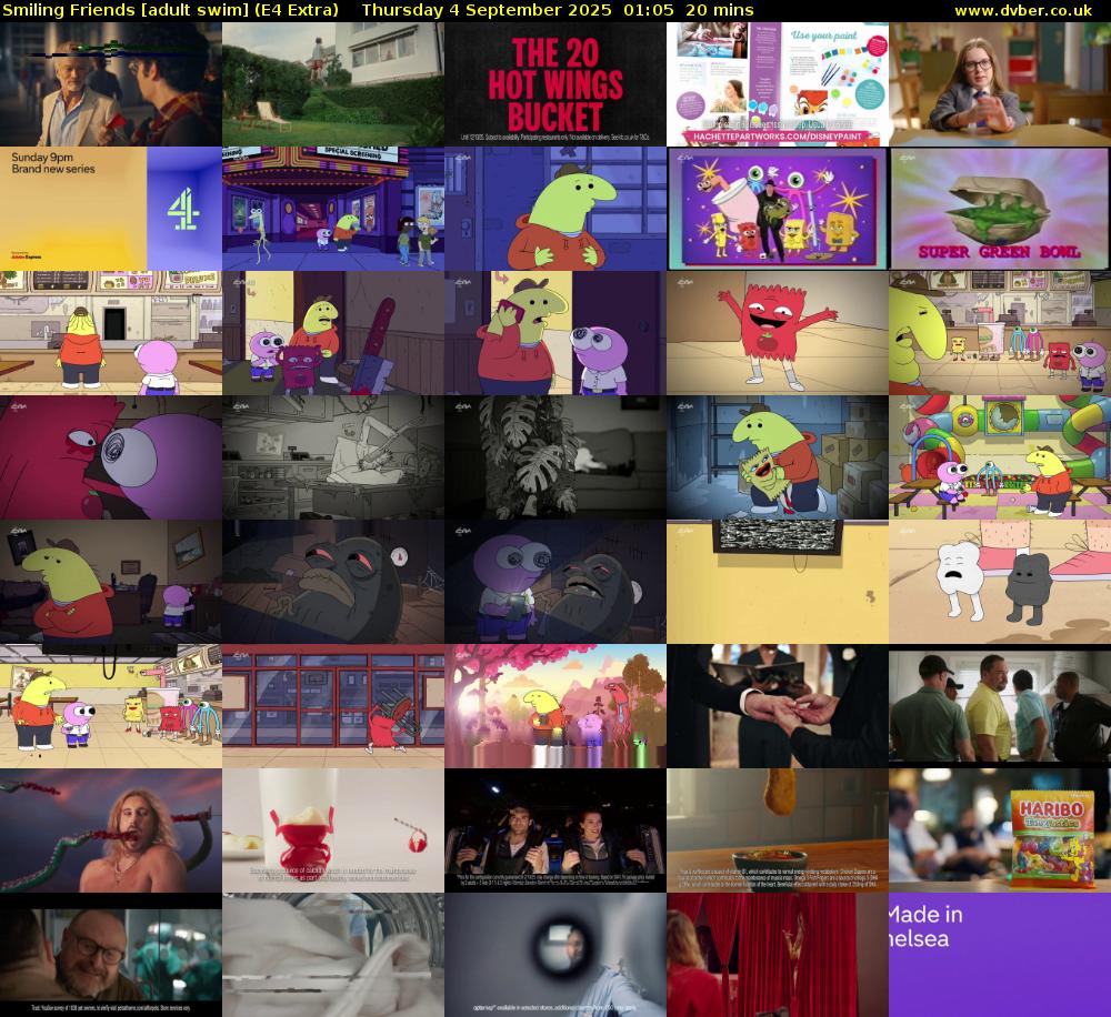 Smiling Friends [adult swim] (E4 Extra) Thursday 4 September 2025 01:05 - 01:25