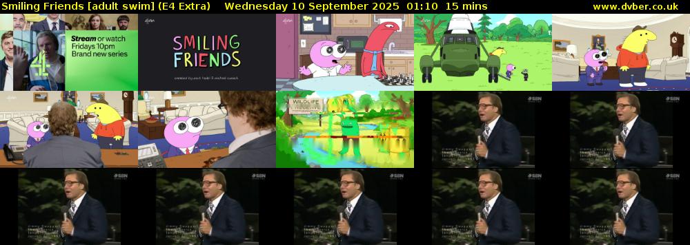Smiling Friends [adult swim] (E4 Extra) Wednesday 10 September 2025 01:10 - 01:25