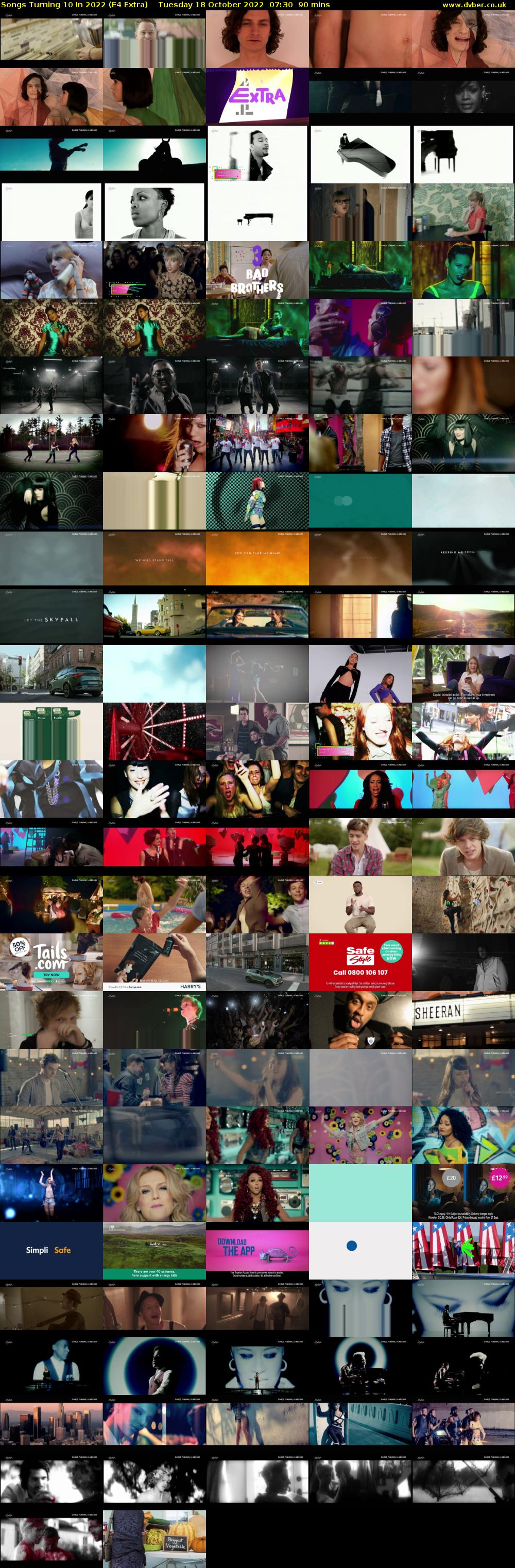 Songs Turning 10 In 2022 (E4 Extra) Tuesday 18 October 2022 07:30 - 09:00