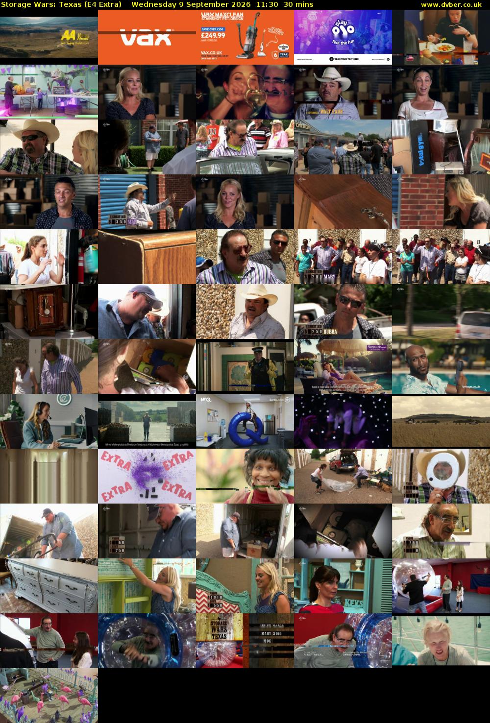 Storage Wars: Texas (E4 Extra) Wednesday 9 September 2026 11:30 - 12:00