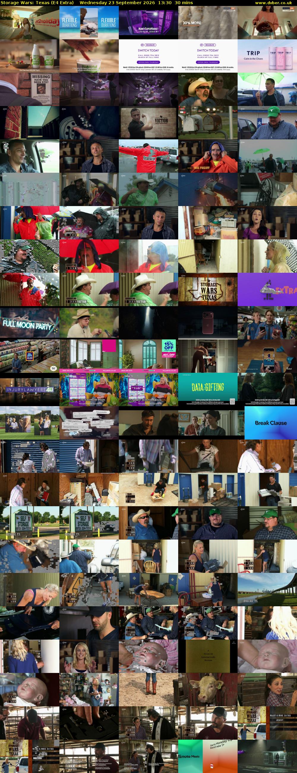 Storage Wars: Texas (E4 Extra) Wednesday 23 September 2026 13:30 - 14:00