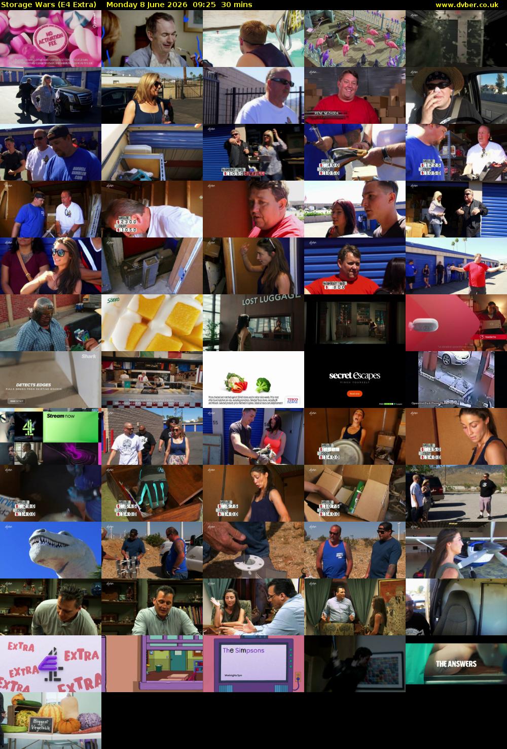 Storage Wars (E4 Extra) Monday 8 June 2026 09:25 - 09:55