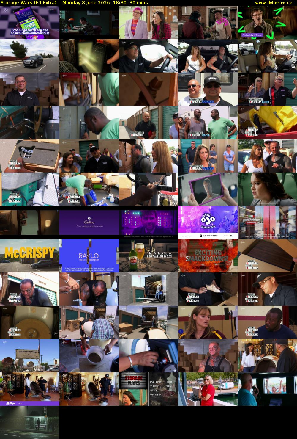 Storage Wars (E4 Extra) Monday 8 June 2026 18:30 - 19:00