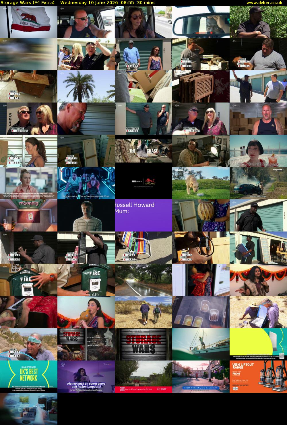 Storage Wars (E4 Extra) Wednesday 10 June 2026 08:55 - 09:25