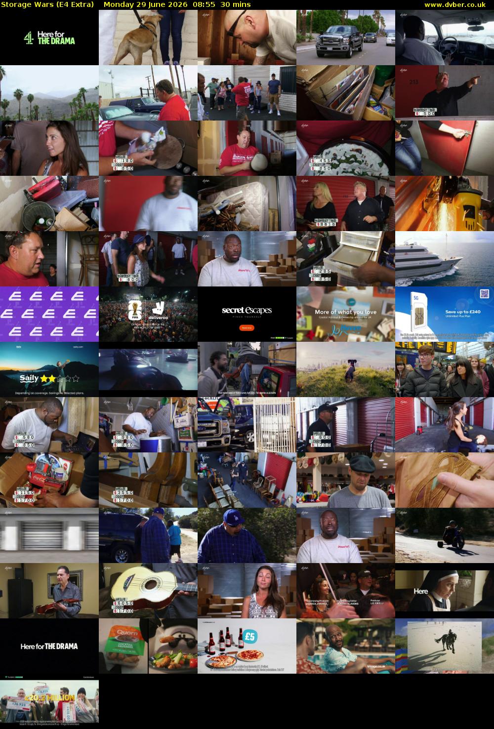 Storage Wars (E4 Extra) Monday 29 June 2026 08:55 - 09:25