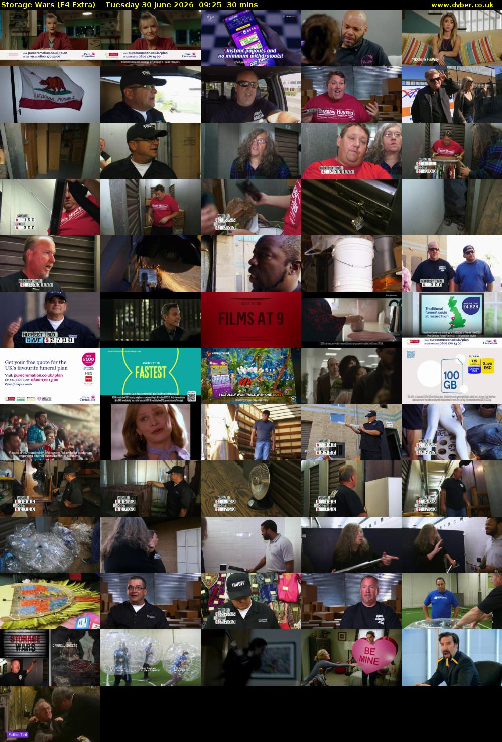 Storage Wars (E4 Extra) Tuesday 30 June 2026 09:25 - 09:55