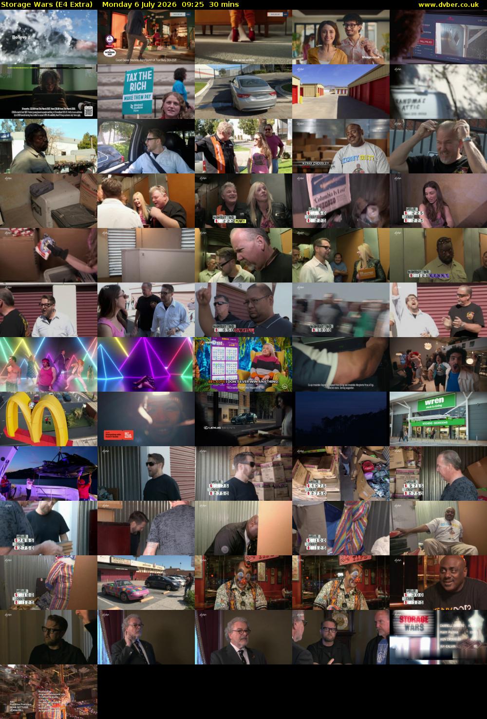 Storage Wars (E4 Extra) Monday 6 July 2026 09:25 - 09:55