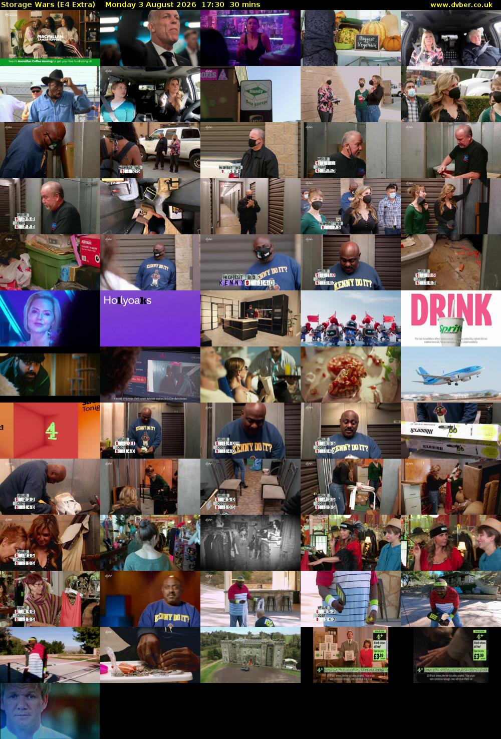 Storage Wars (E4 Extra) Monday 3 August 2026 17:30 - 18:00