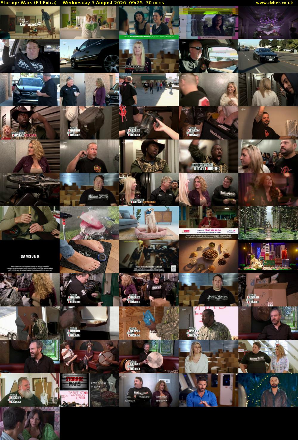 Storage Wars (E4 Extra) Wednesday 5 August 2026 09:25 - 09:55