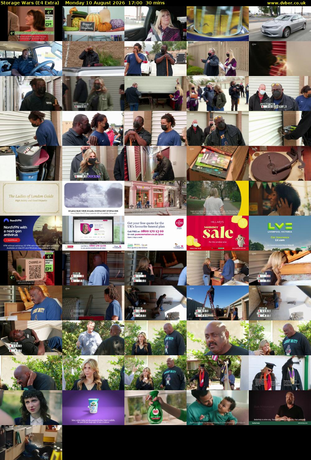 Storage Wars (E4 Extra) Monday 10 August 2026 17:00 - 17:30
