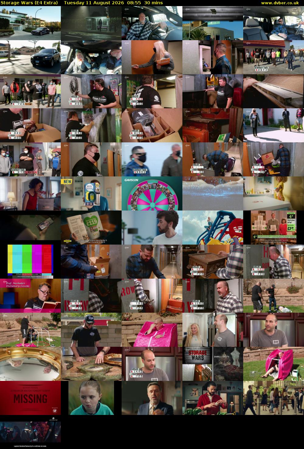 Storage Wars (E4 Extra) Tuesday 11 August 2026 08:55 - 09:25