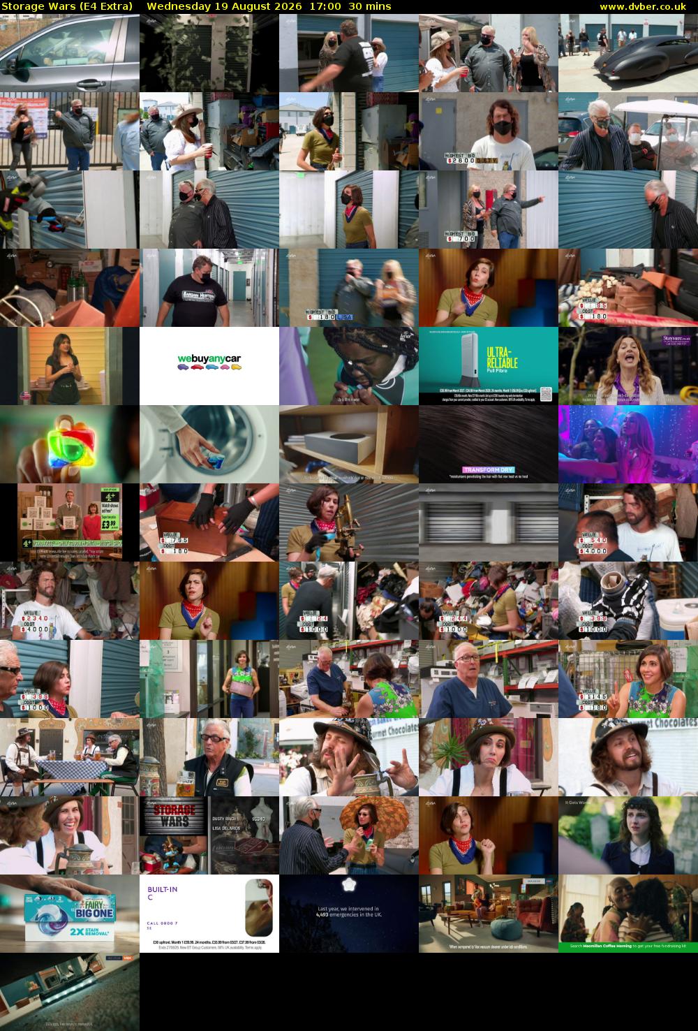 Storage Wars (E4 Extra) Wednesday 19 August 2026 17:00 - 17:30