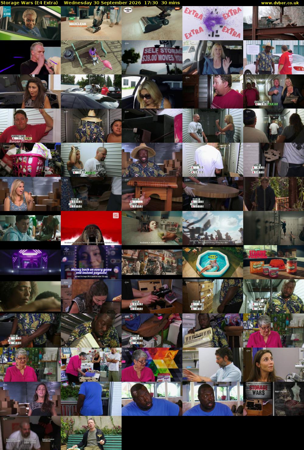 Storage Wars (E4 Extra) Wednesday 30 September 2026 17:30 - 18:00