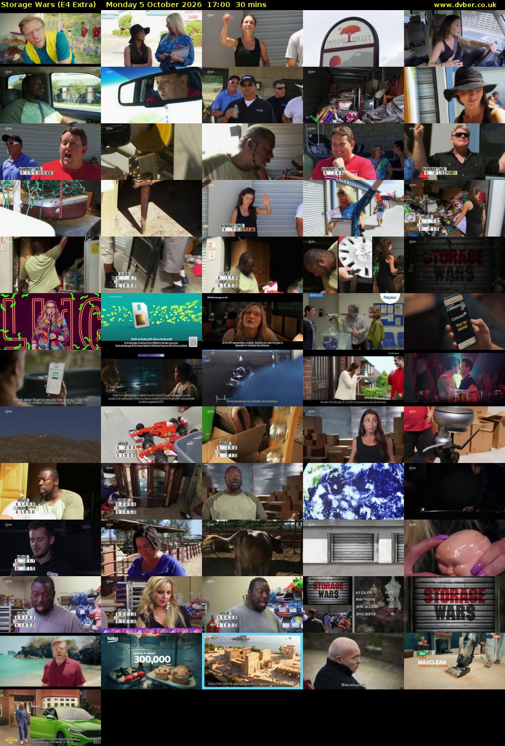 Storage Wars (E4 Extra) Monday 5 October 2026 17:00 - 17:30