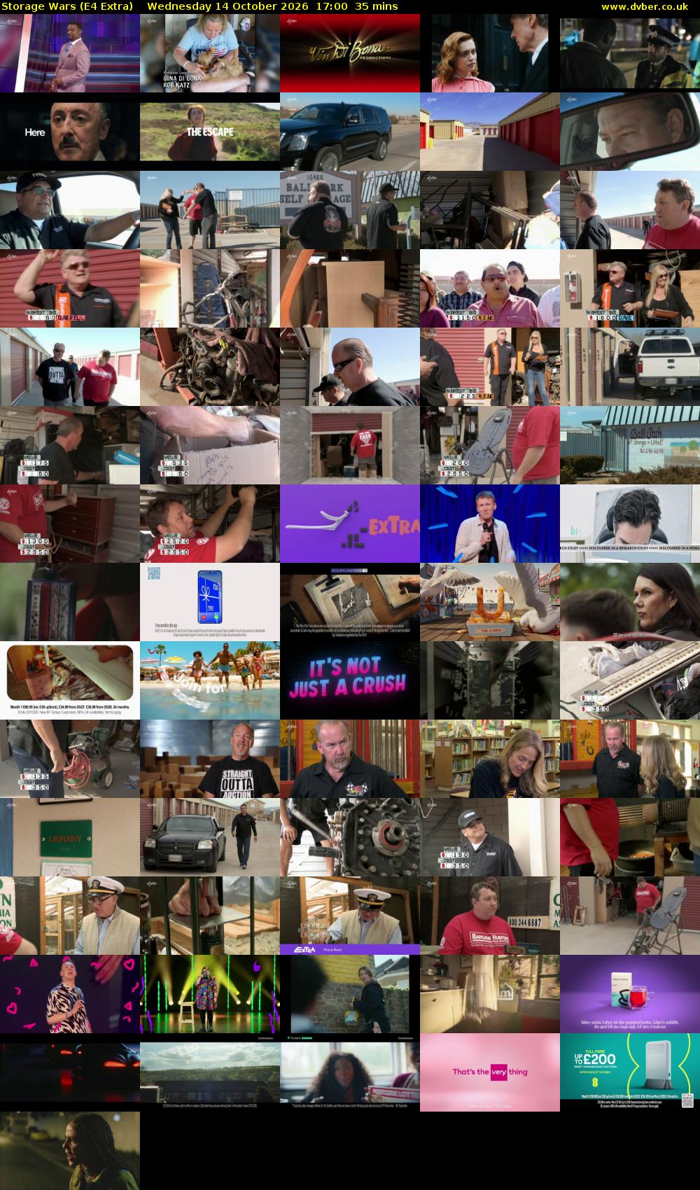 Storage Wars (E4 Extra) Wednesday 14 October 2026 17:00 - 17:35