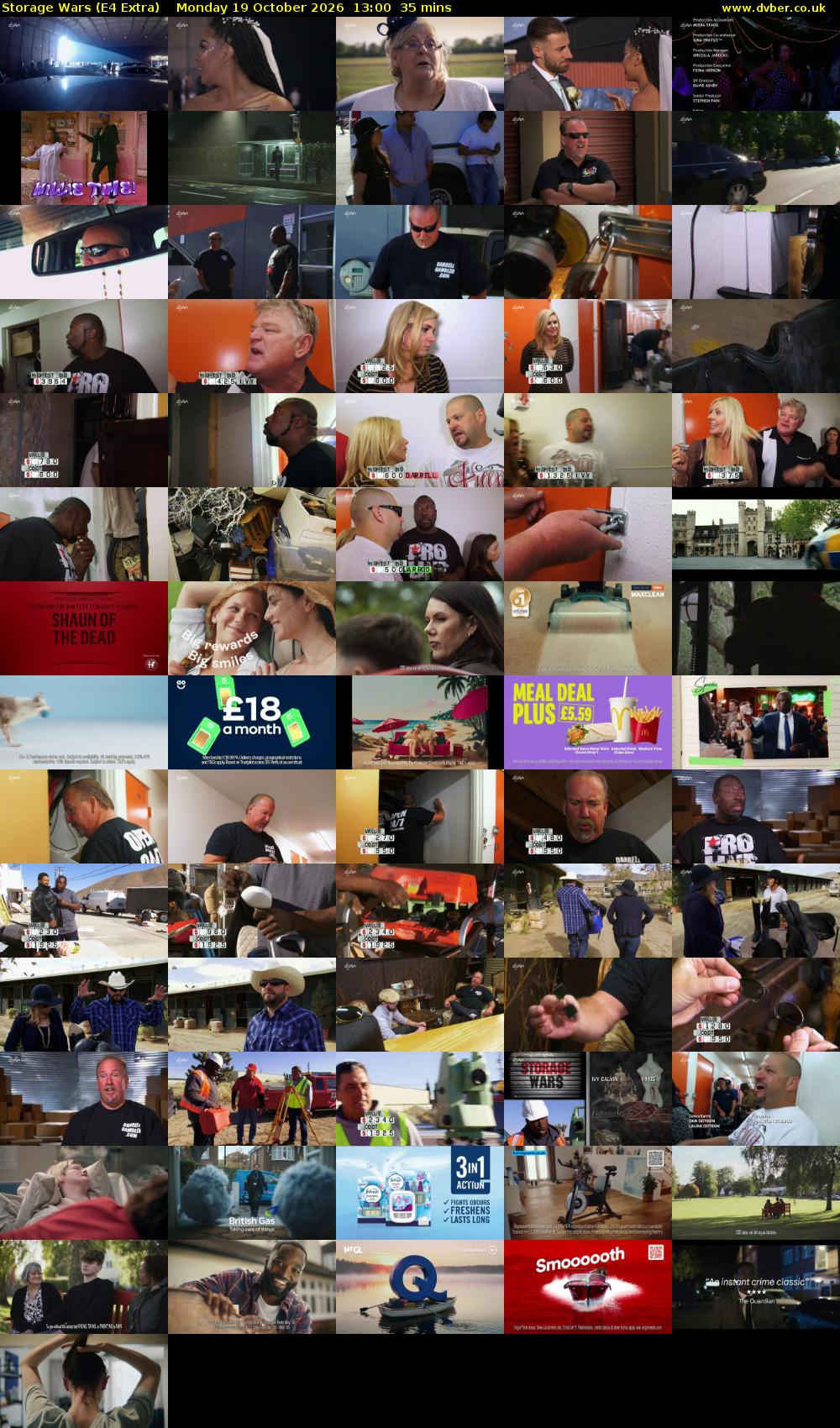 Storage Wars (E4 Extra) Monday 19 October 2026 13:00 - 13:35