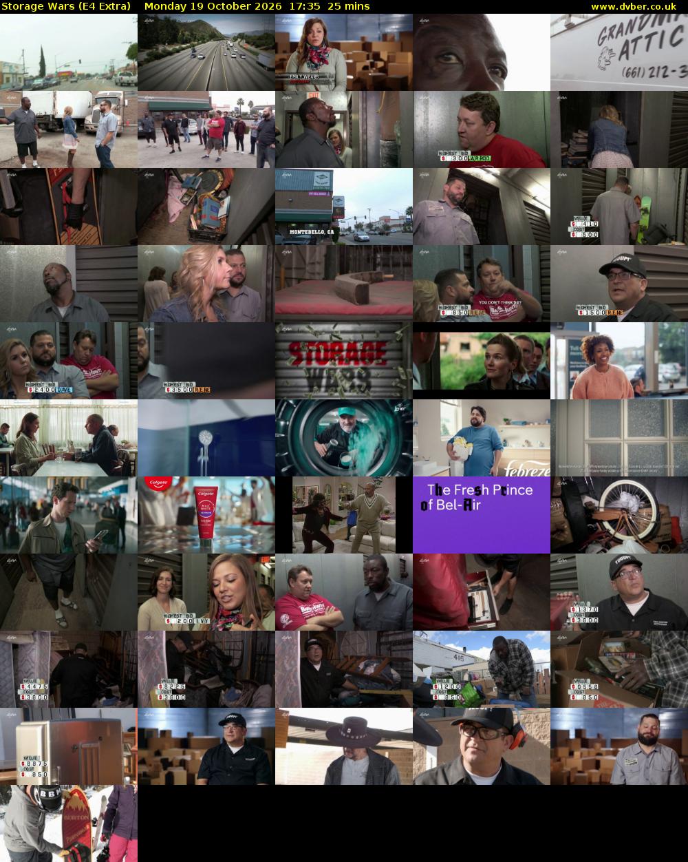 Storage Wars (E4 Extra) Monday 19 October 2026 17:35 - 18:00