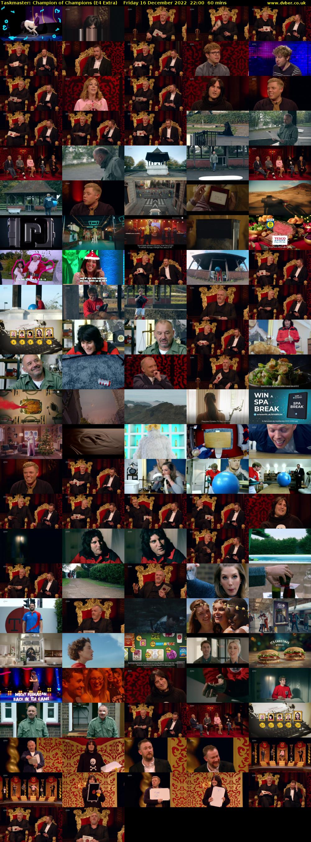 Taskmaster: Champion of Champions (E4 Extra) Friday 16 December 2022 22:00 - 23:00