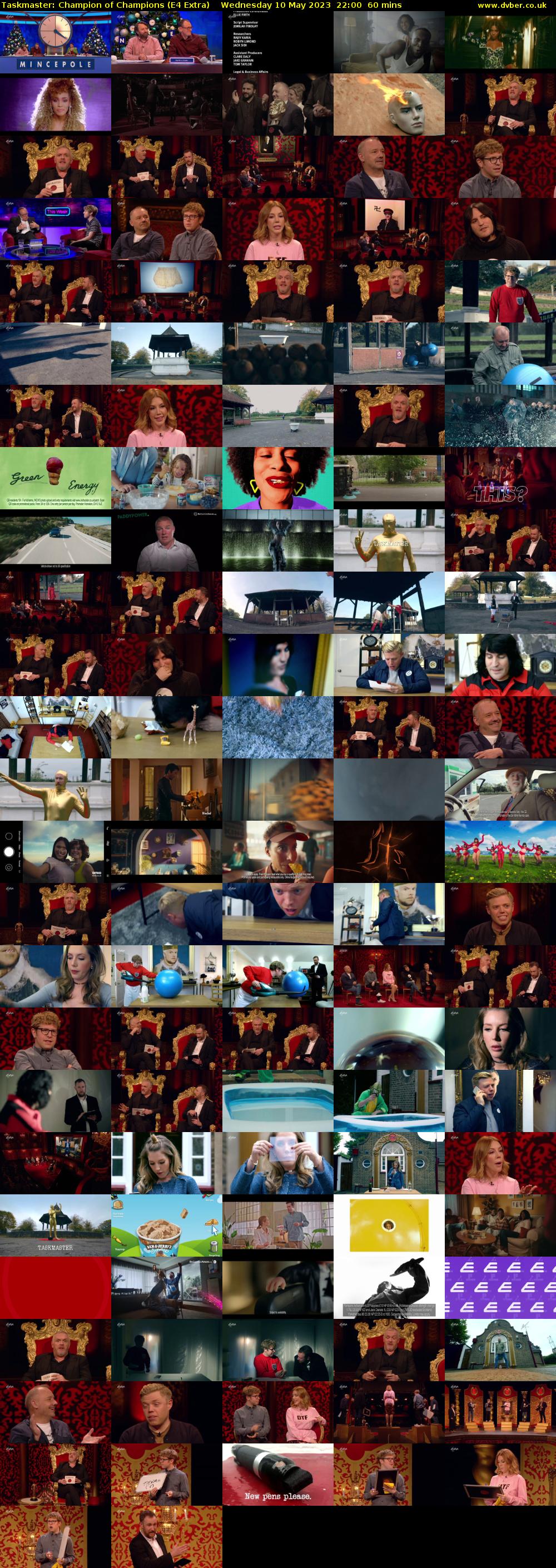 Taskmaster: Champion of Champions (E4 Extra) Wednesday 10 May 2023 22:00 - 23:00