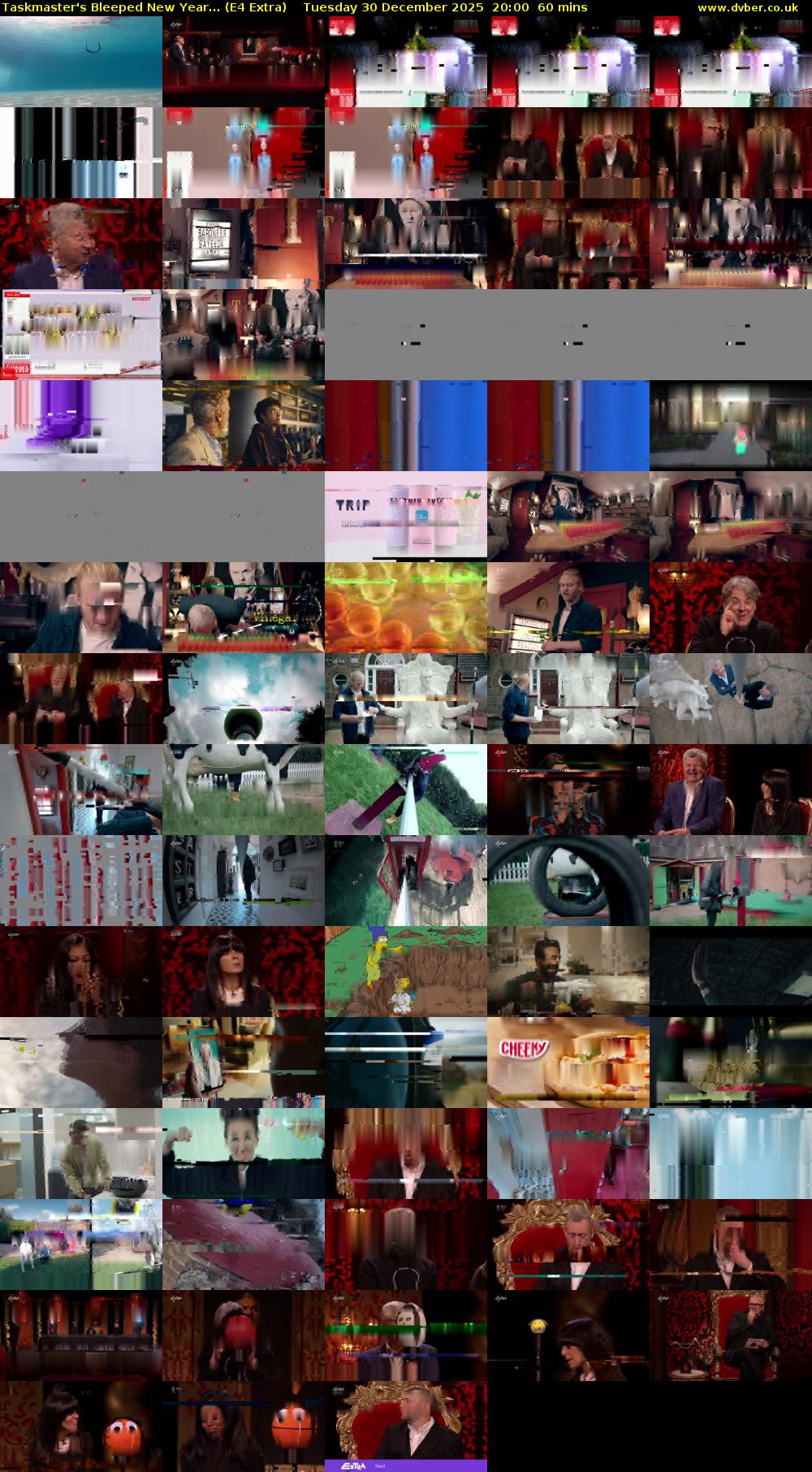 Taskmaster's Bleeped New Year... (E4 Extra) Tuesday 30 December 2025 20:00 - 21:00