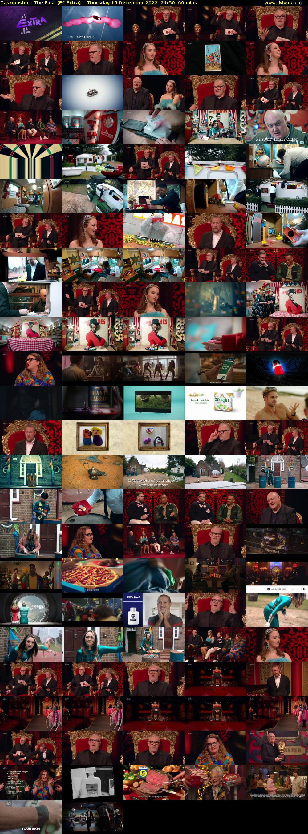 Taskmaster - The Final (E4 Extra) Thursday 15 December 2022 21:50 - 22:50