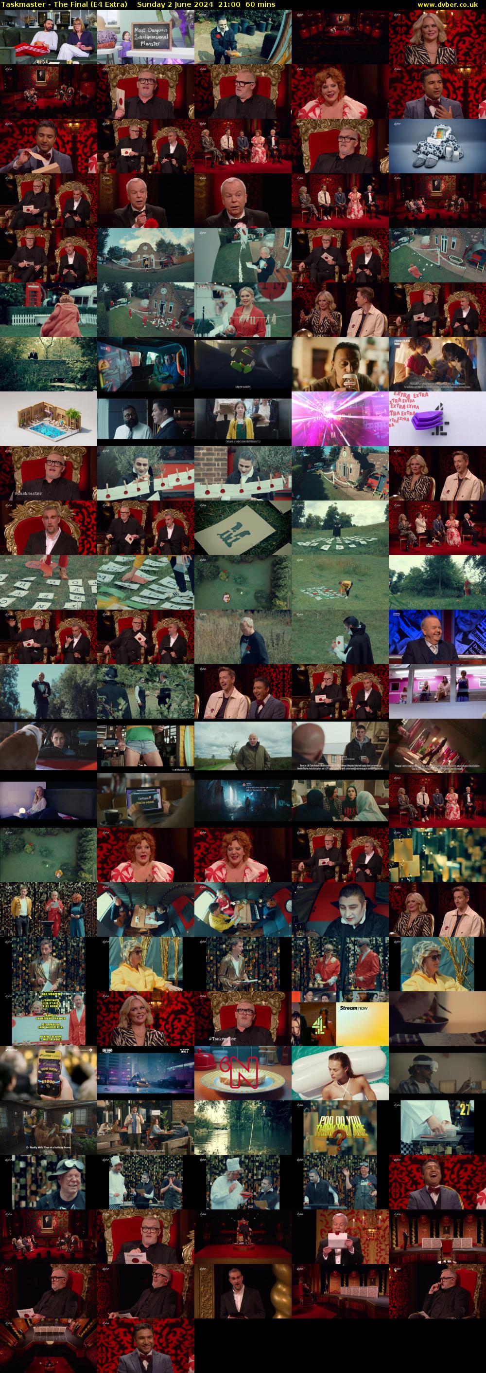 Taskmaster - The Final (E4 Extra) Sunday 2 June 2024 21:00 - 22:00