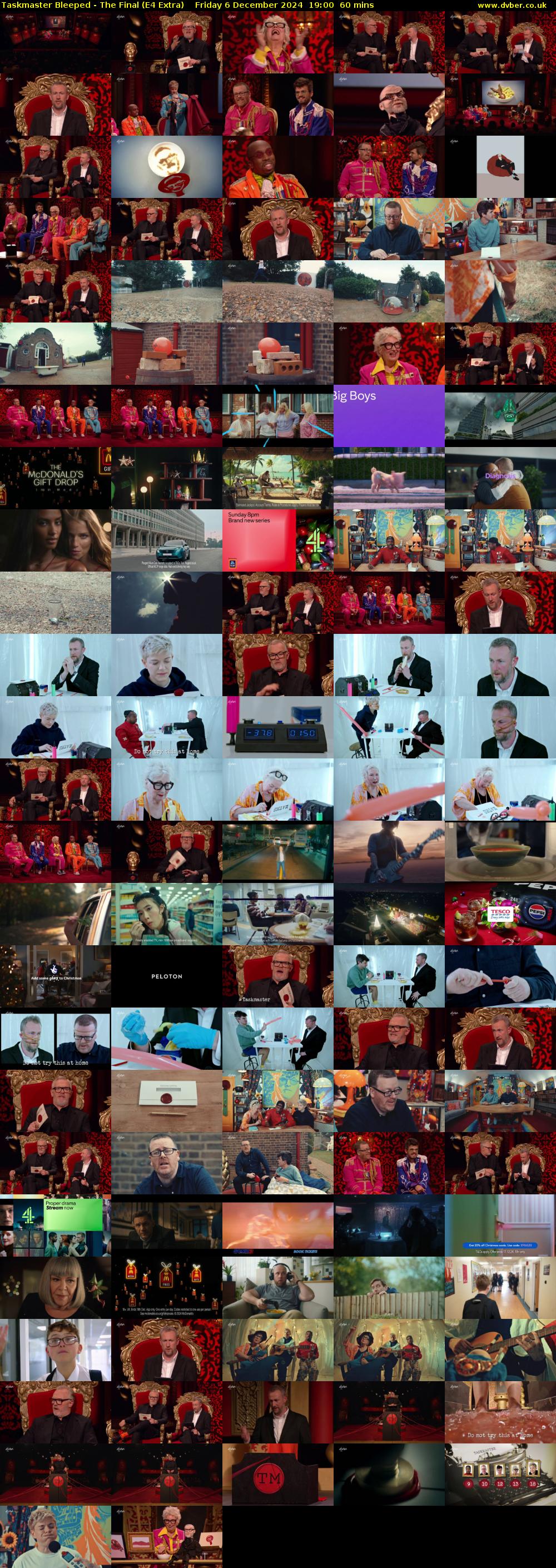 Taskmaster Bleeped - The Final (E4 Extra) Friday 6 December 2024 19:00 - 20:00