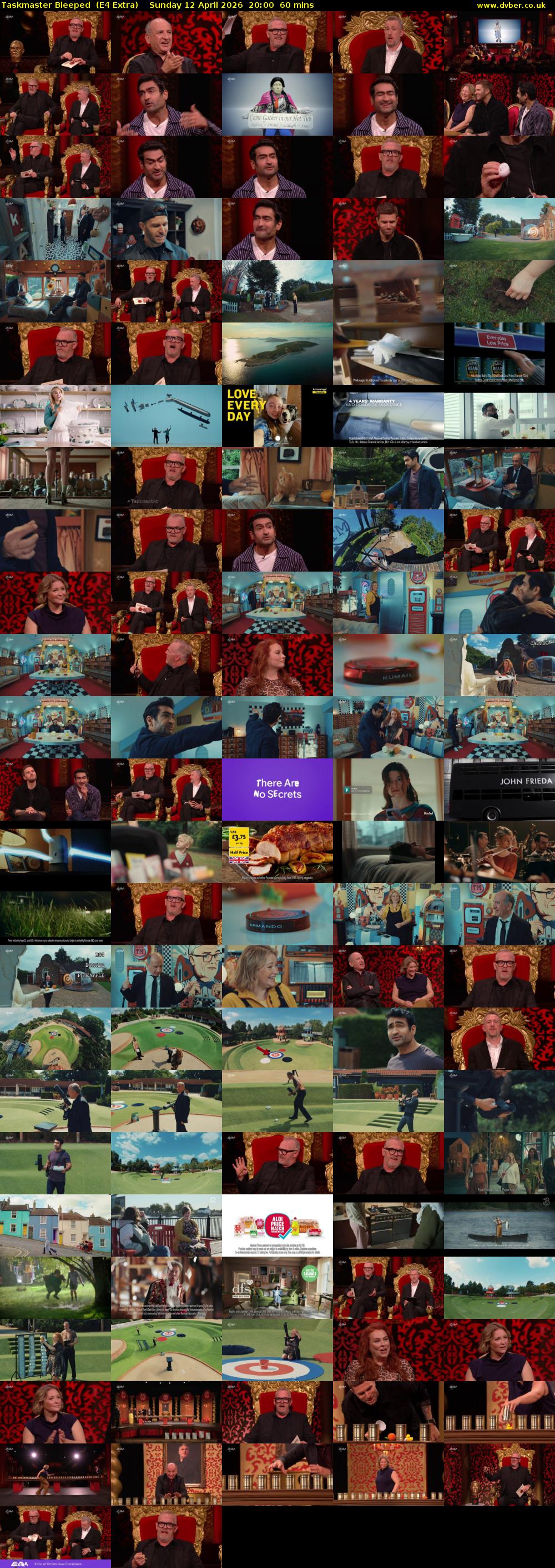Taskmaster Bleeped  (E4 Extra) Sunday 12 April 2026 20:00 - 21:00