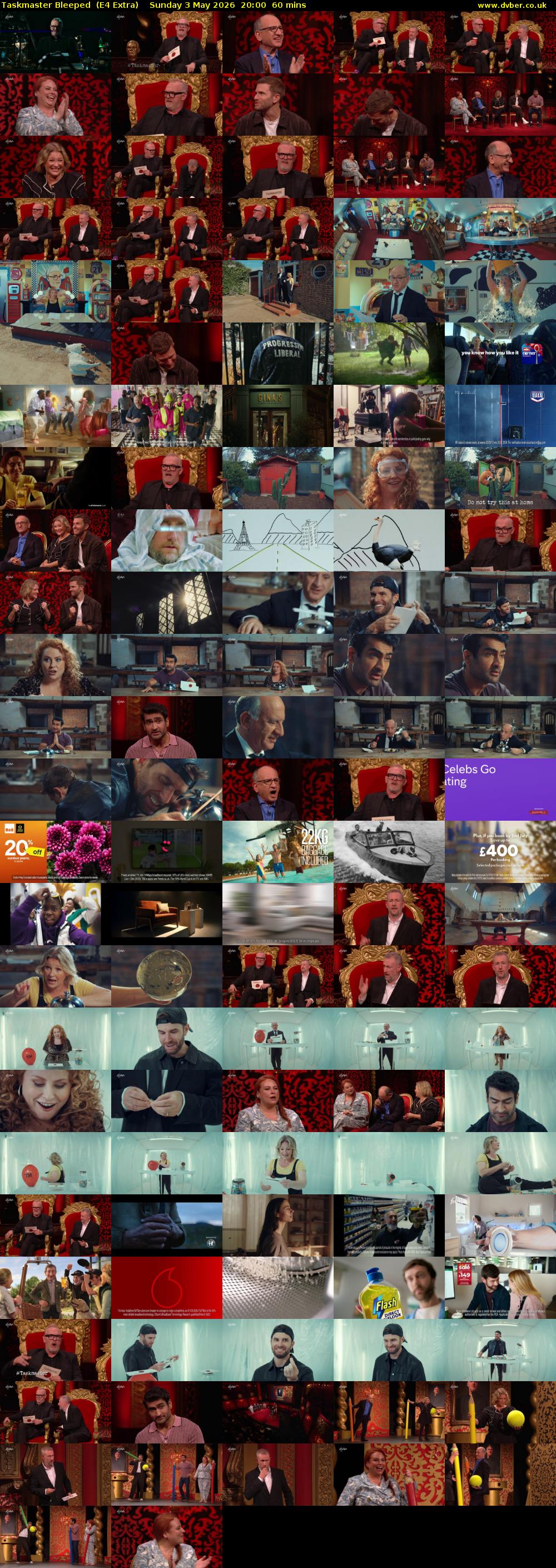 Taskmaster Bleeped  (E4 Extra) Sunday 3 May 2026 20:00 - 21:00