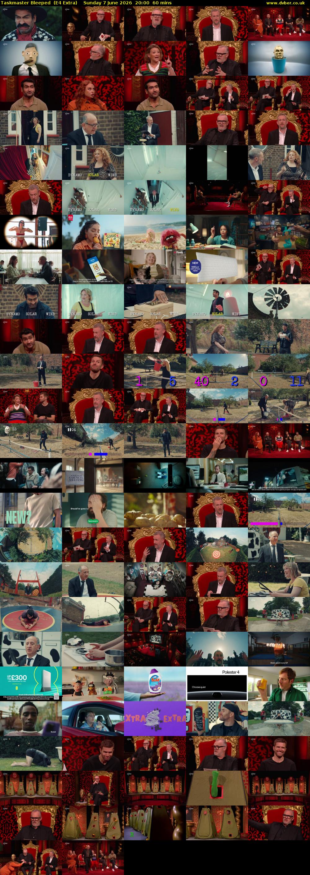 Taskmaster Bleeped  (E4 Extra) Sunday 7 June 2026 20:00 - 21:00