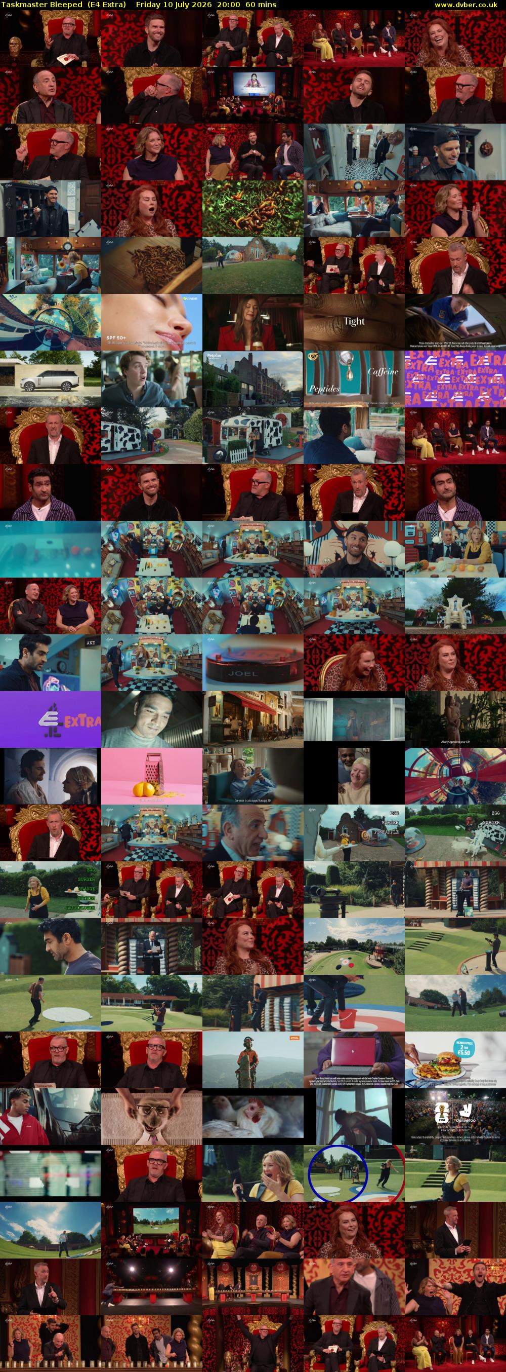 Taskmaster Bleeped  (E4 Extra) Friday 10 July 2026 20:00 - 21:00
