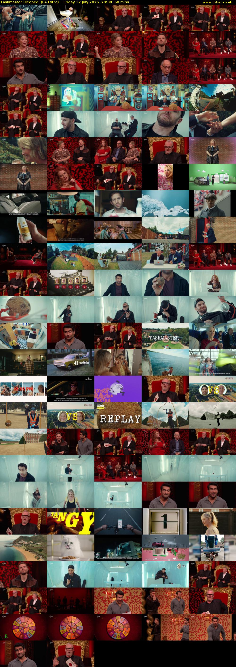 Taskmaster Bleeped  (E4 Extra) Friday 17 July 2026 20:00 - 21:00