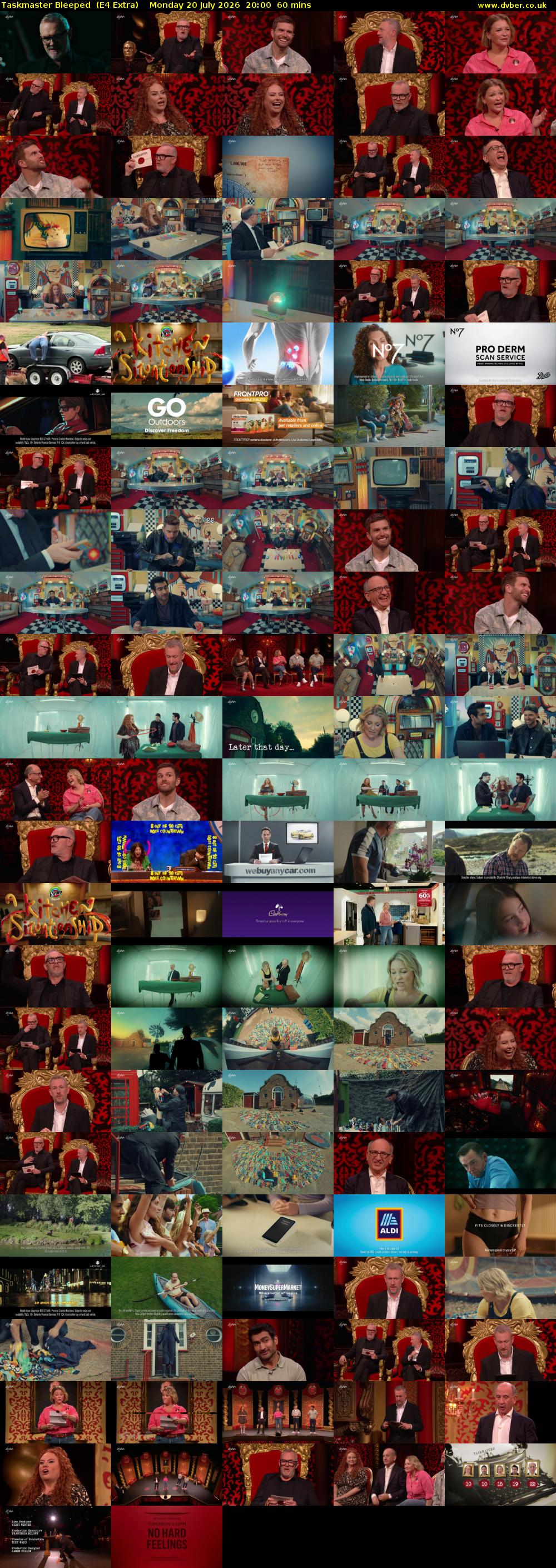Taskmaster Bleeped  (E4 Extra) Monday 20 July 2026 20:00 - 21:00