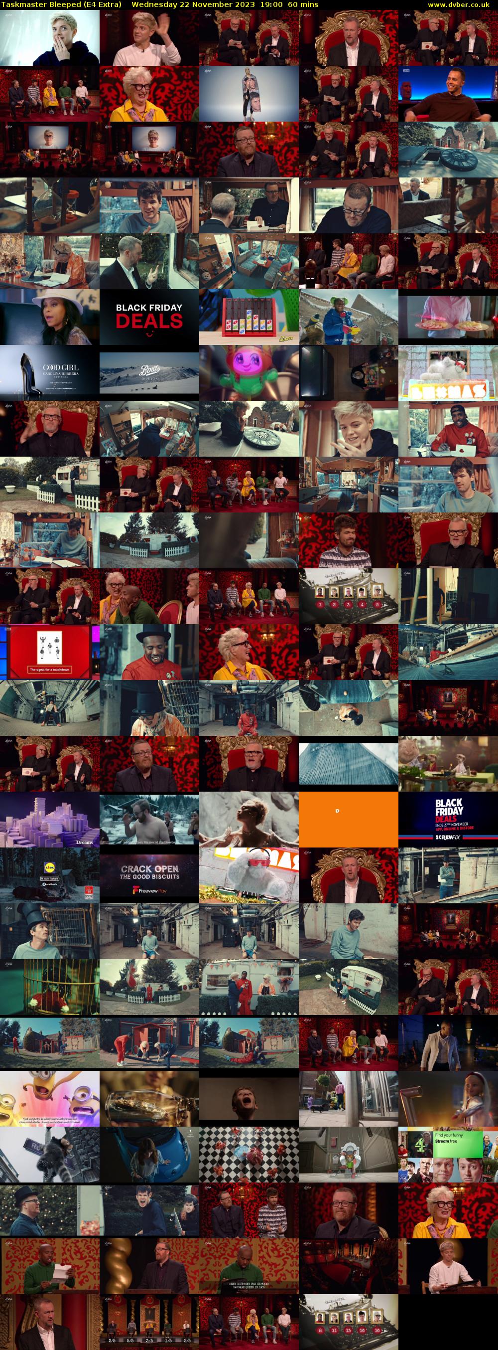 Taskmaster Bleeped (E4 Extra) Wednesday 22 November 2023 19:00 - 20:00