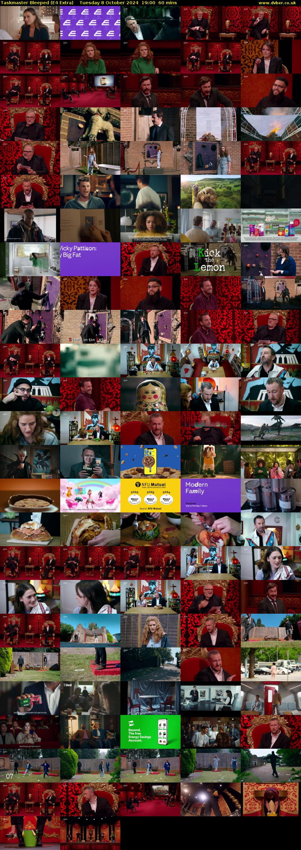 Taskmaster Bleeped (E4 Extra) Tuesday 8 October 2024 19:00 - 20:00