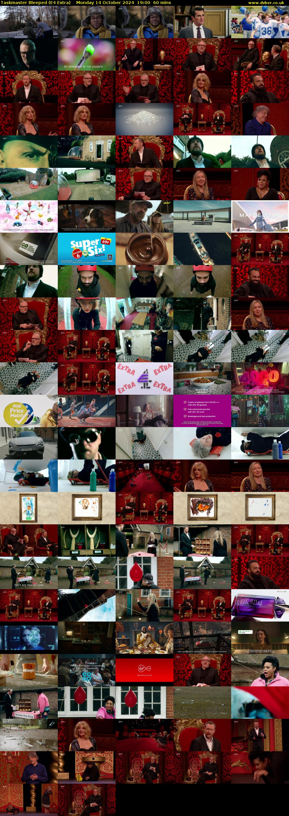 Taskmaster Bleeped (E4 Extra) Monday 14 October 2024 19:00 - 20:00