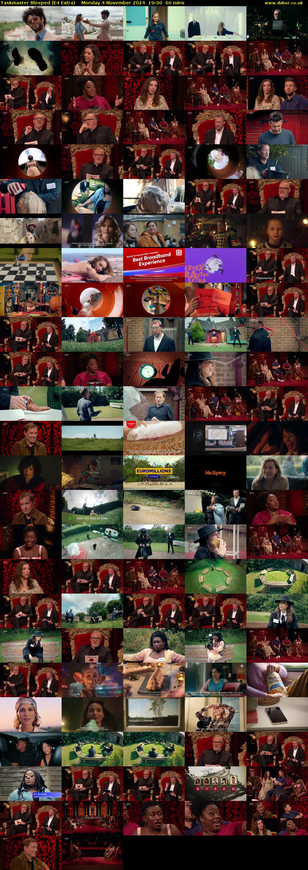 Taskmaster Bleeped (E4 Extra) Monday 4 November 2024 19:00 - 20:00