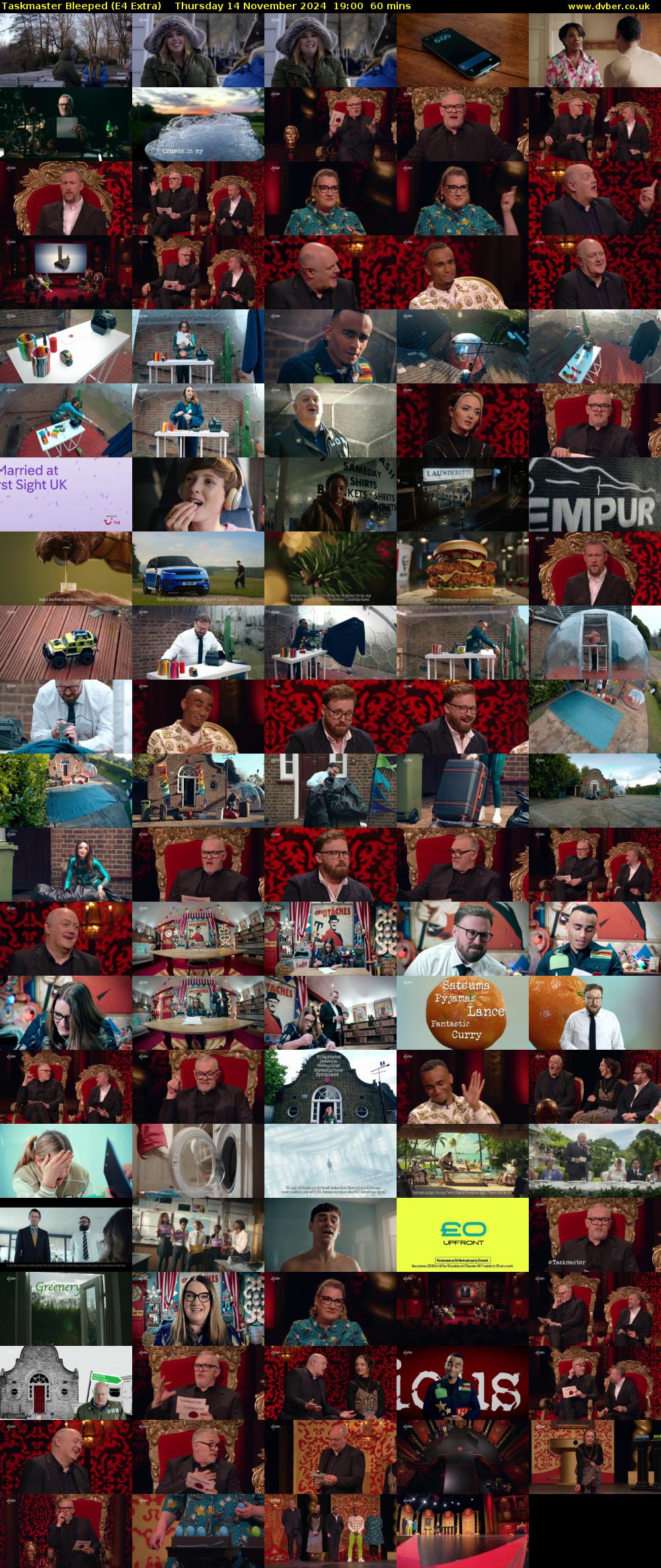 Taskmaster Bleeped (E4 Extra) Thursday 14 November 2024 19:00 - 20:00