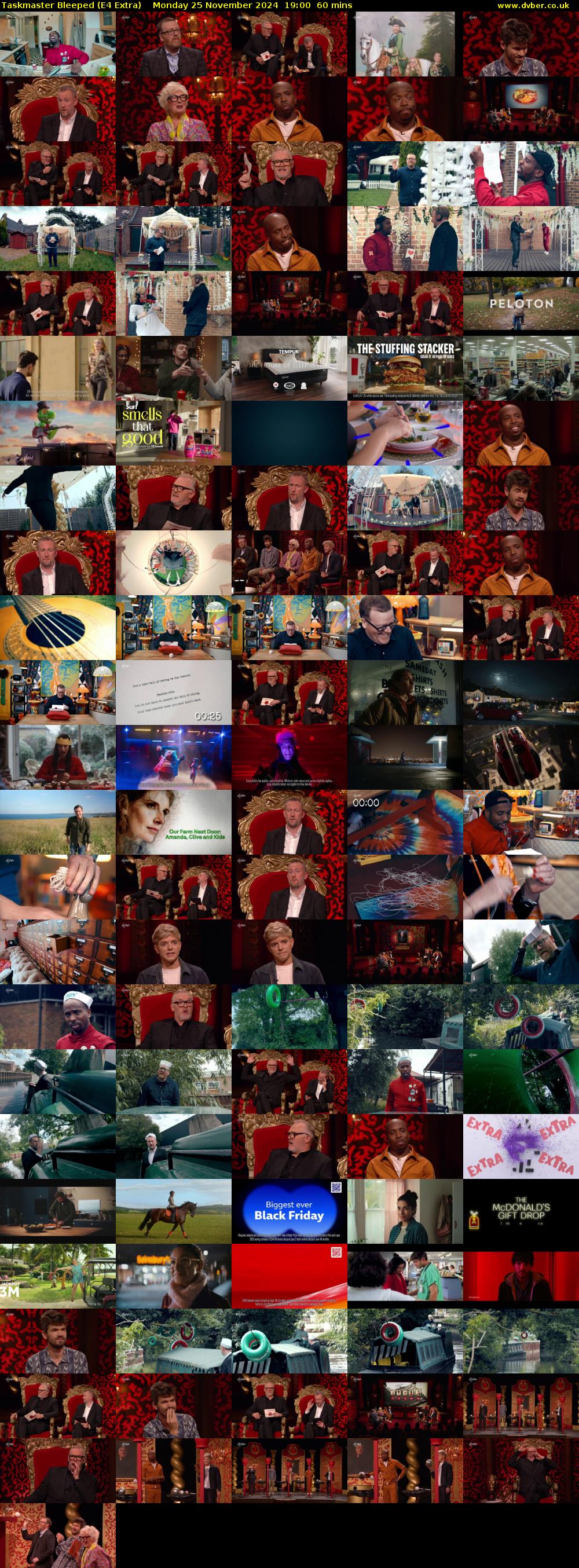 Taskmaster Bleeped (E4 Extra) Monday 25 November 2024 19:00 - 20:00