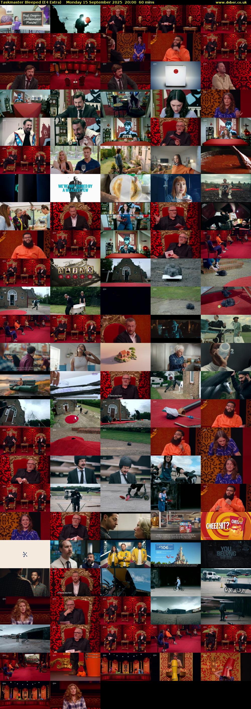 Taskmaster Bleeped (E4 Extra) Monday 15 September 2025 20:00 - 21:00