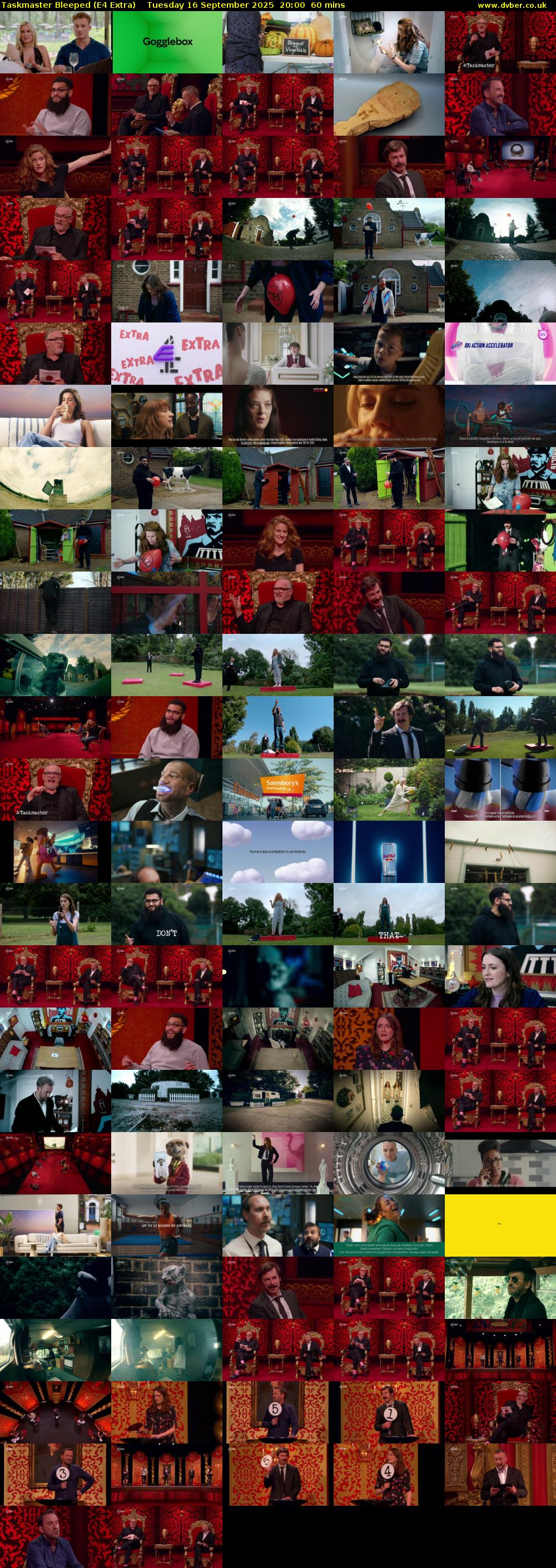 Taskmaster Bleeped (E4 Extra) Tuesday 16 September 2025 20:00 - 21:00