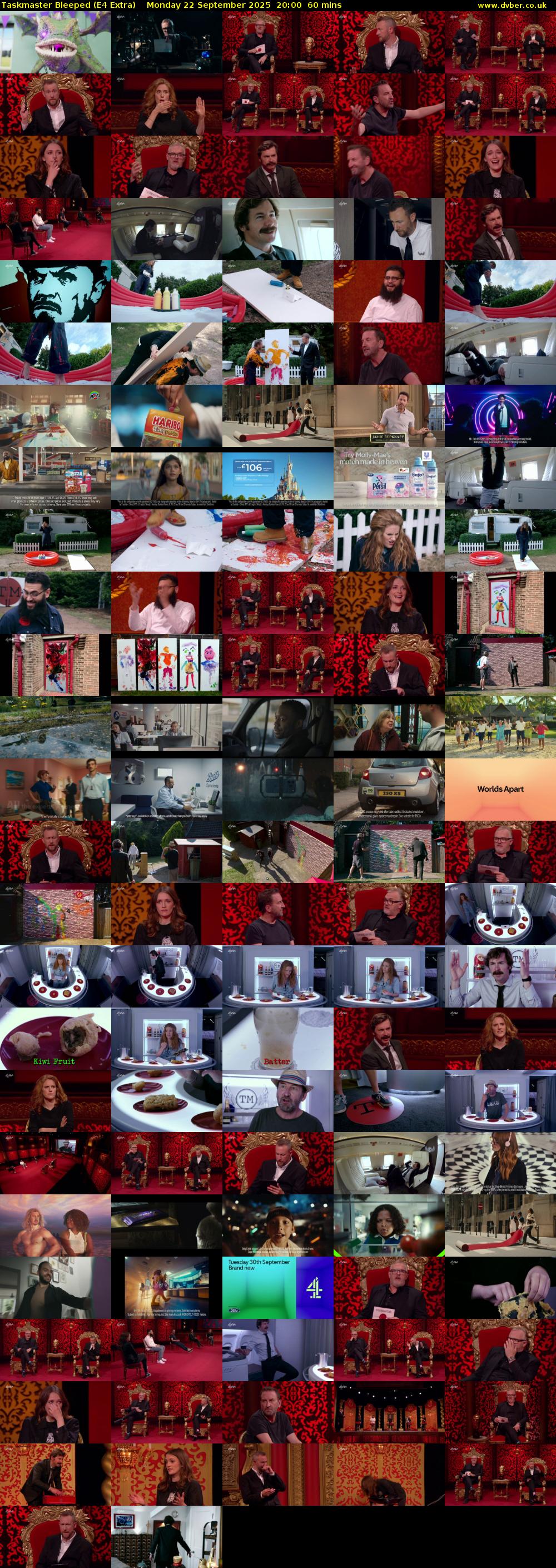 Taskmaster Bleeped (E4 Extra) Monday 22 September 2025 20:00 - 21:00