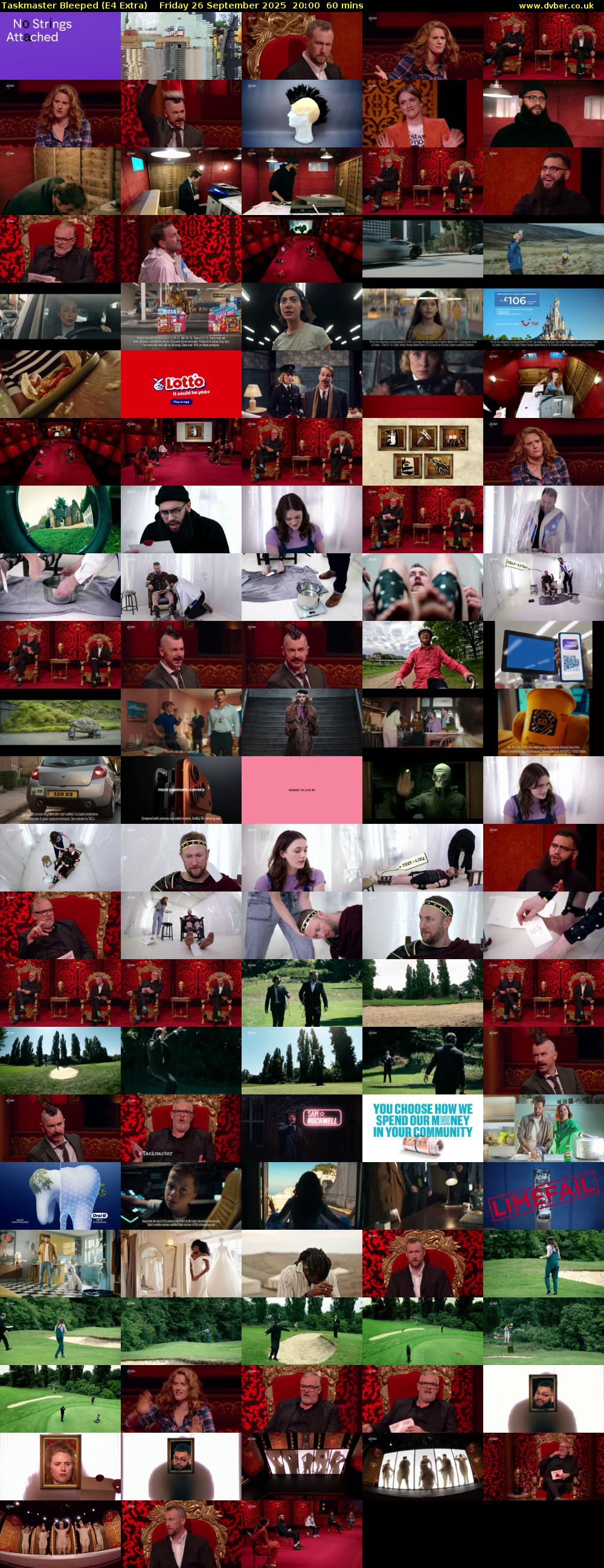 Taskmaster Bleeped (E4 Extra) Friday 26 September 2025 20:00 - 21:00