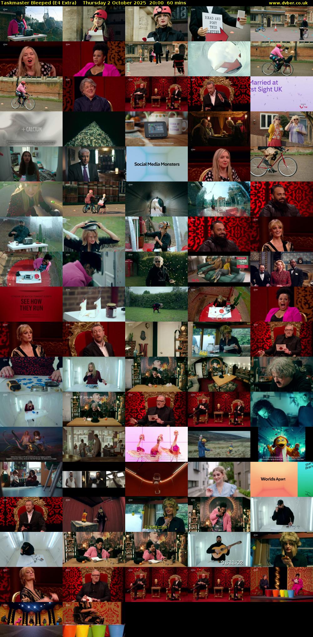 Taskmaster Bleeped (E4 Extra) Thursday 2 October 2025 20:00 - 21:00