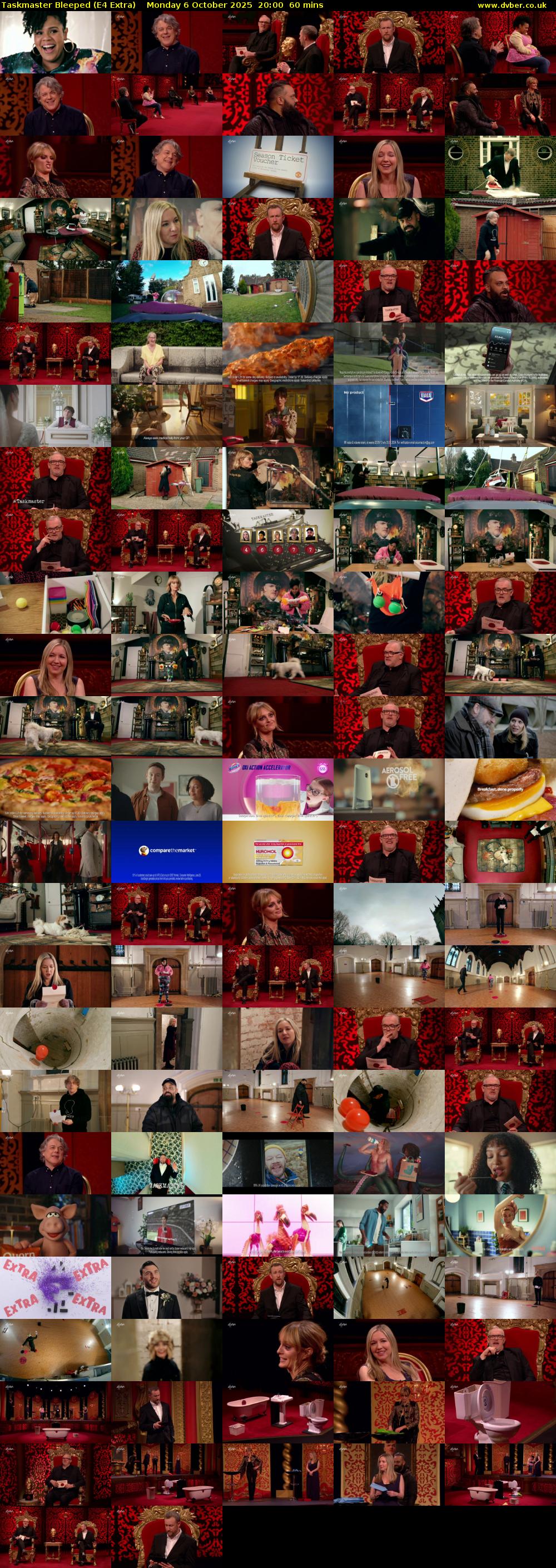 Taskmaster Bleeped (E4 Extra) Monday 6 October 2025 20:00 - 21:00