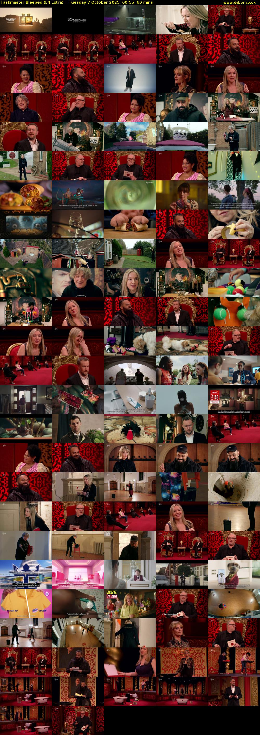 Taskmaster Bleeped (E4 Extra) Tuesday 7 October 2025 00:55 - 01:55