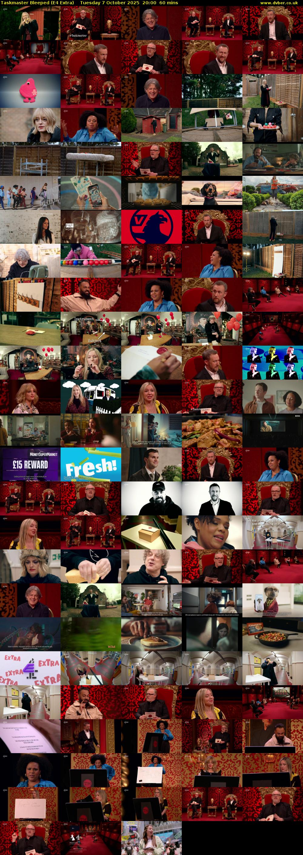 Taskmaster Bleeped (E4 Extra) Tuesday 7 October 2025 20:00 - 21:00