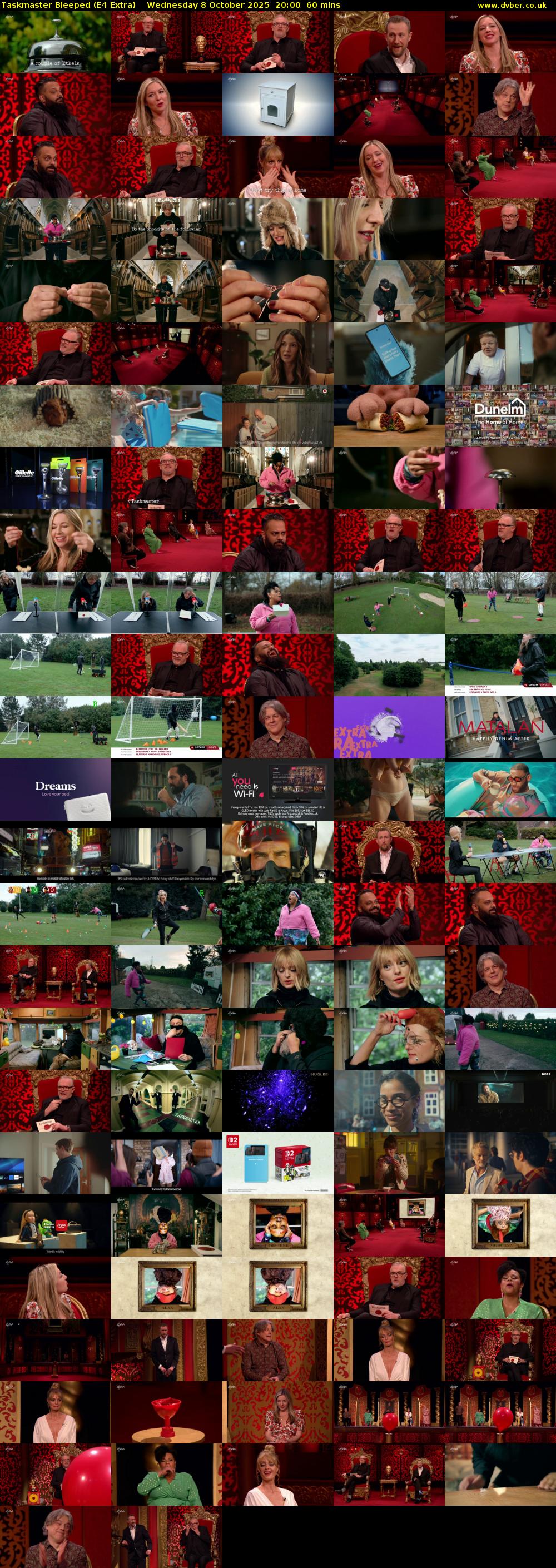 Taskmaster Bleeped (E4 Extra) Wednesday 8 October 2025 20:00 - 21:00